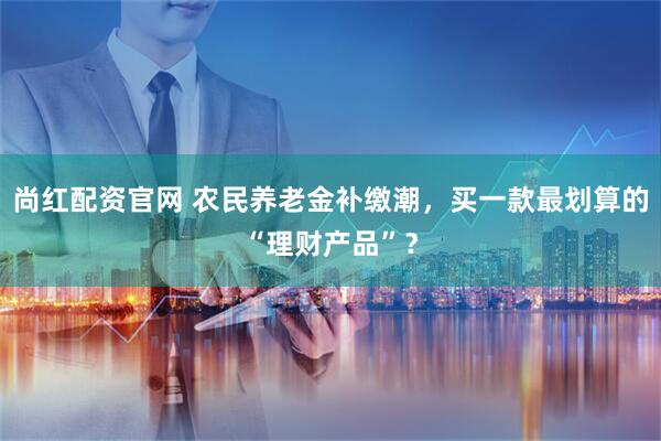 尚红配资官网 农民养老金补缴潮，买一款最划算的“理财产品”？